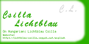 csilla lichtblau business card